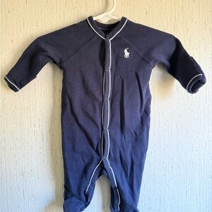 Ralph Lauren Navy Blue Newborn Footie